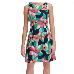 Tommy Hilfiger Wild Hibiscus Eyelet Floral Dress 6
